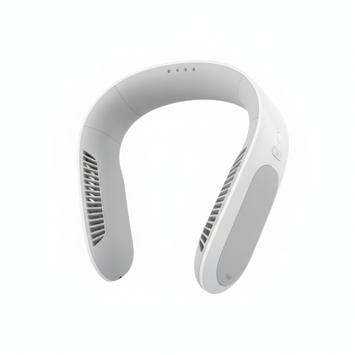 LoadBreeze neck fan front view, white background